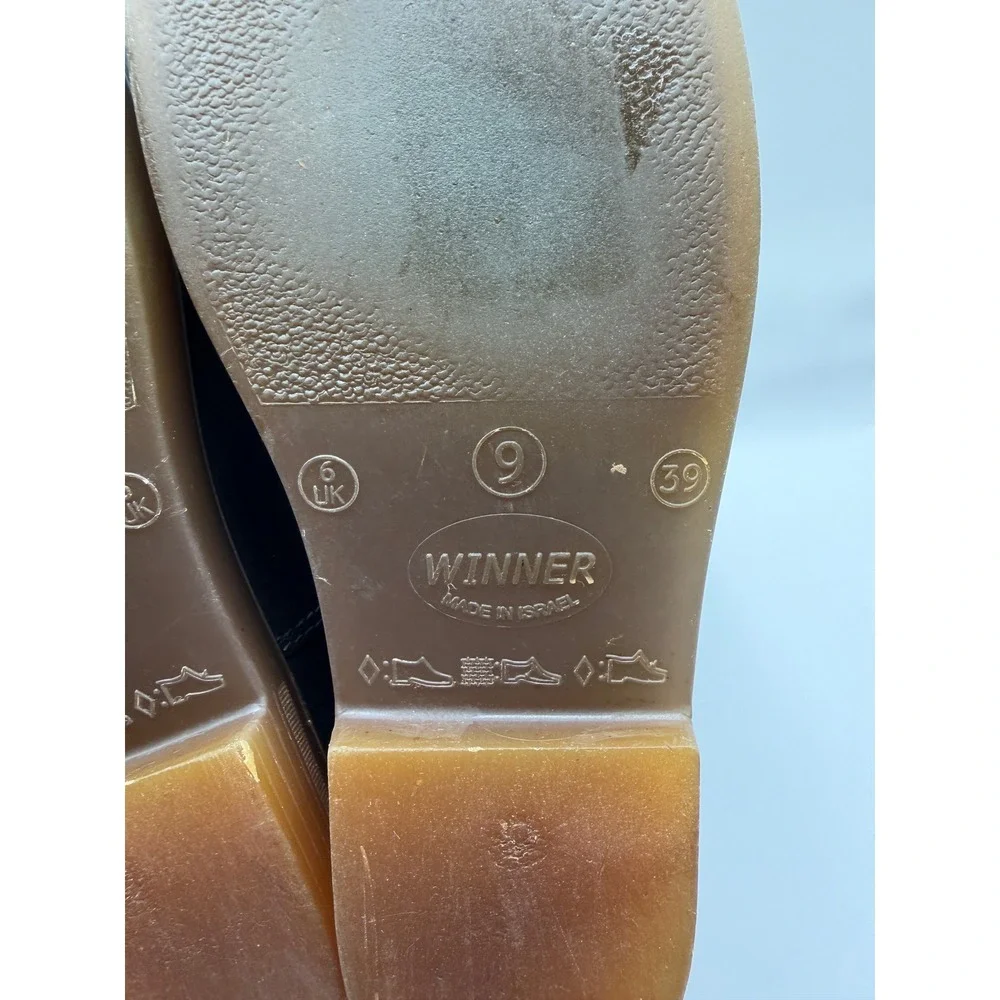 Dafna by Naot Riding Boots Women Size 9 Black Tall Rear Zip Equestrian Winner